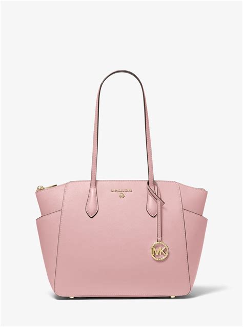 michael kors addison medium pink|Michael Kors leather tote.